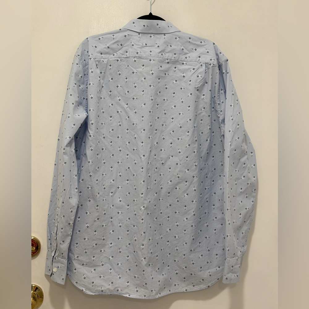 Bonobos Light Blue Seersucker Floral Men's Shirt. Size XL. Slim Fit - Picture 4 of 8